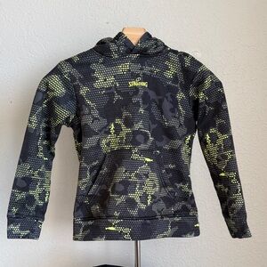 Spalding Kids Hoodie - Black and Yellow Camo